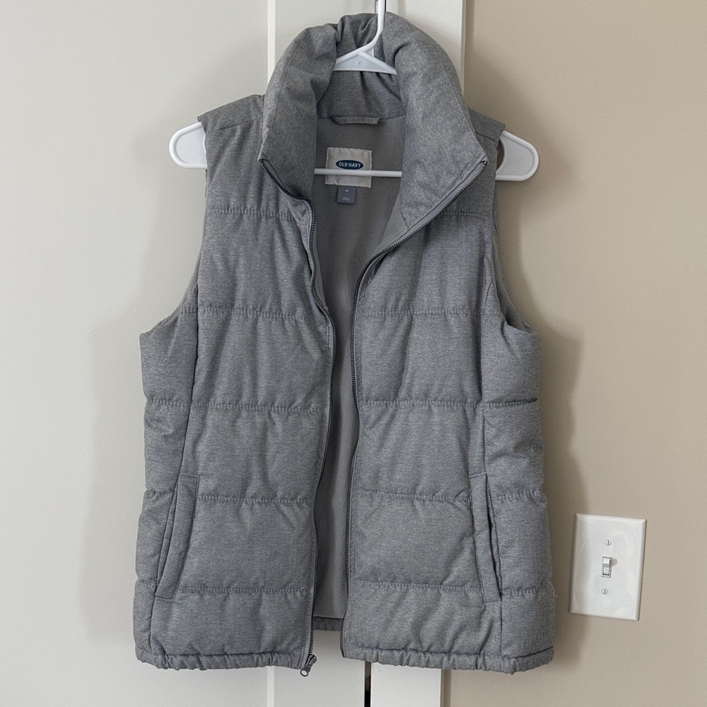 Old Navy Gray Puffer Vest